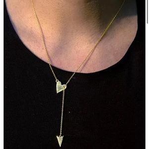 ADORNIA 14K Gold Vermeil Heart & Arrow Necklace